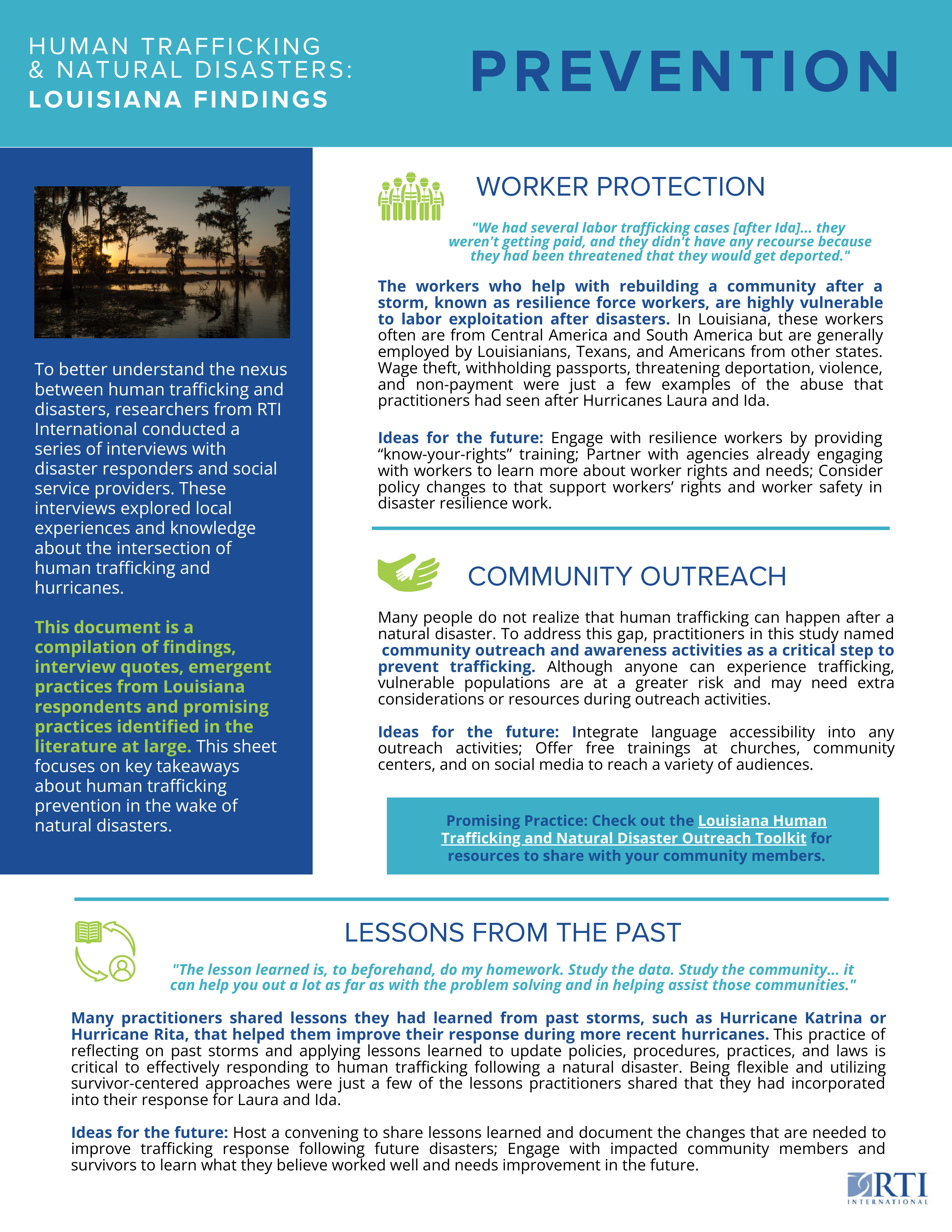 Louisiana HT Disasters Info Sheets